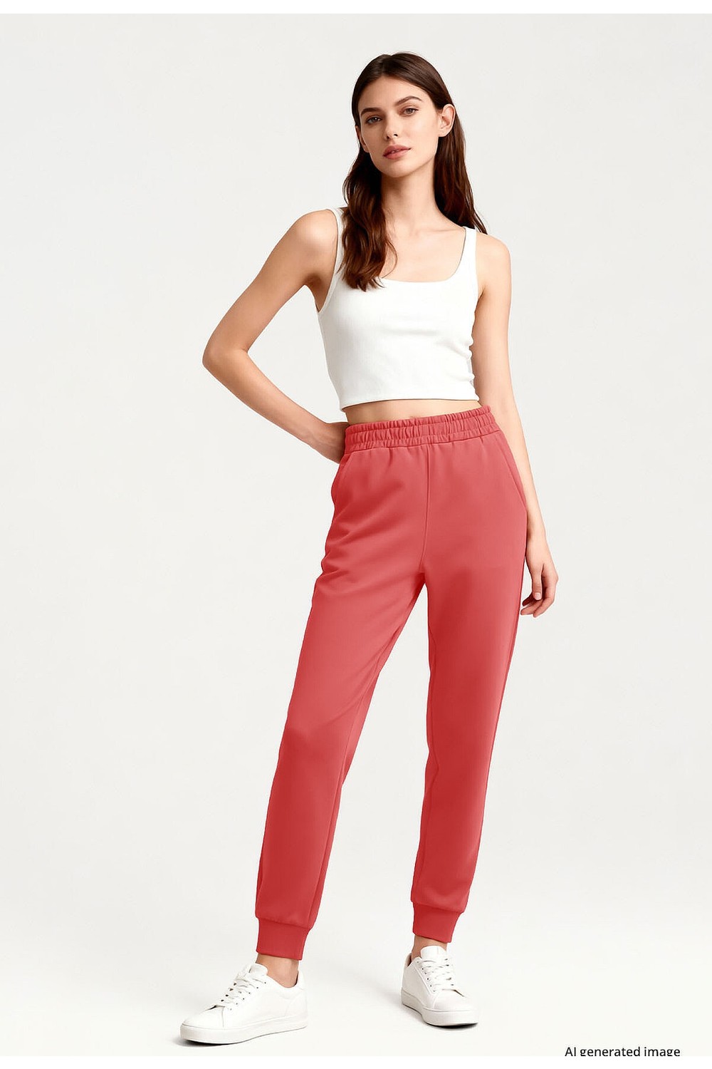 Tommy Life İndigo Yüksek Bel Jogger Rahat Form Manşetli Kadın Eşofman Alt - 94561 görsel 6