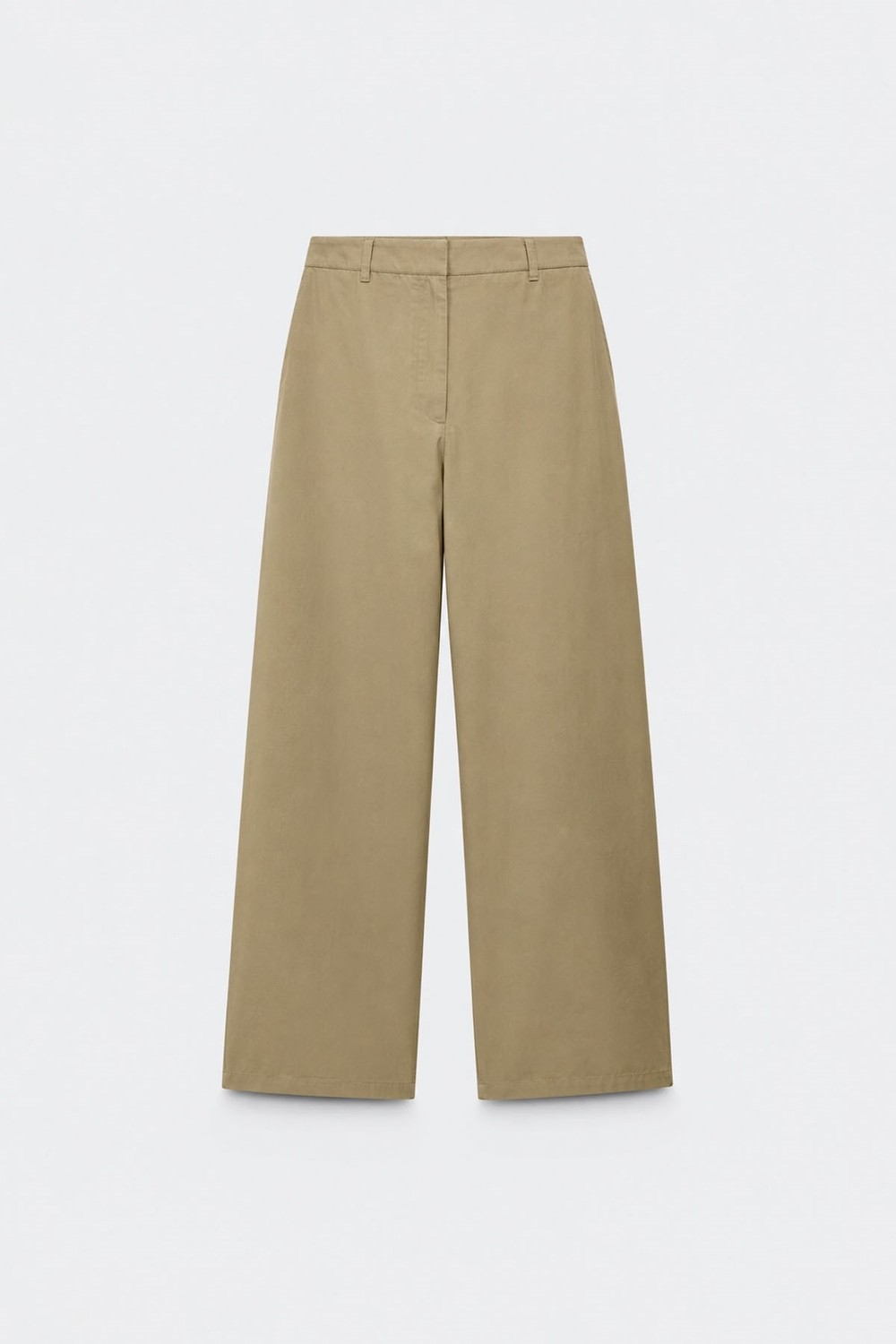 Suud Collection Haki Raffy Geniş Paça Pantolon görsel 4
