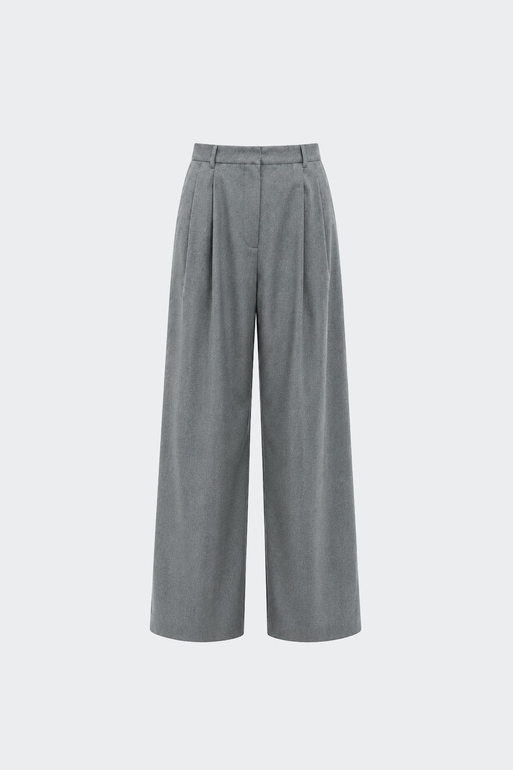 Suud Collection Gri Lina Pileli Pantolon görsel 4