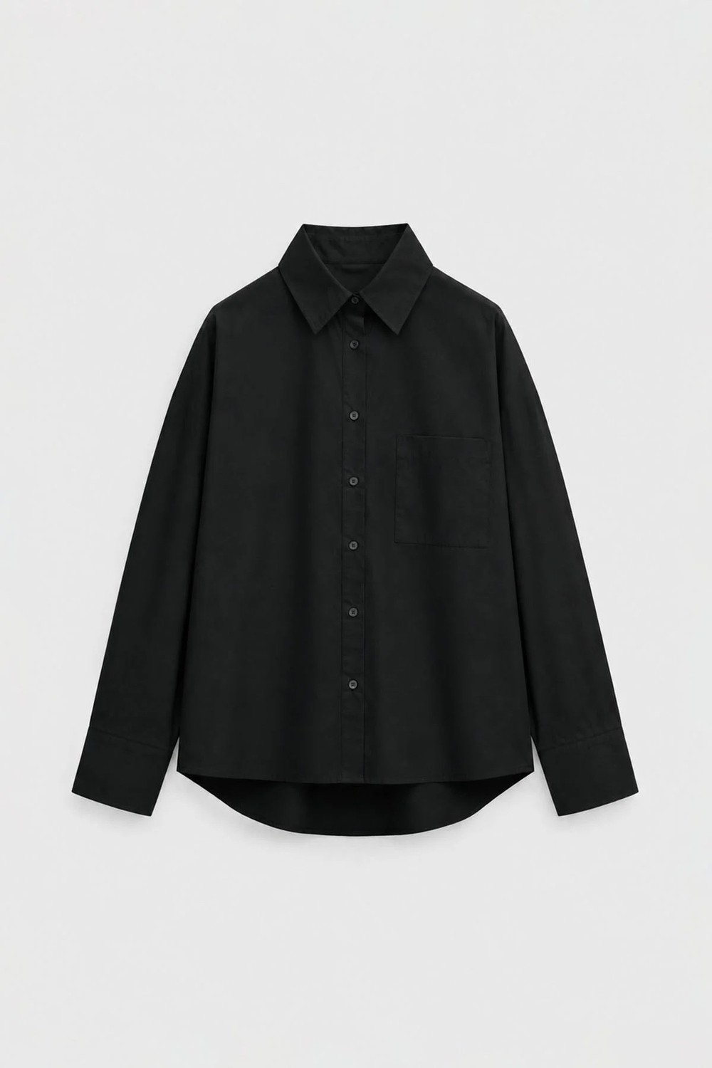 Suud Collection Siyah Klara Yıkamalı Poplin Gömlek görsel 4