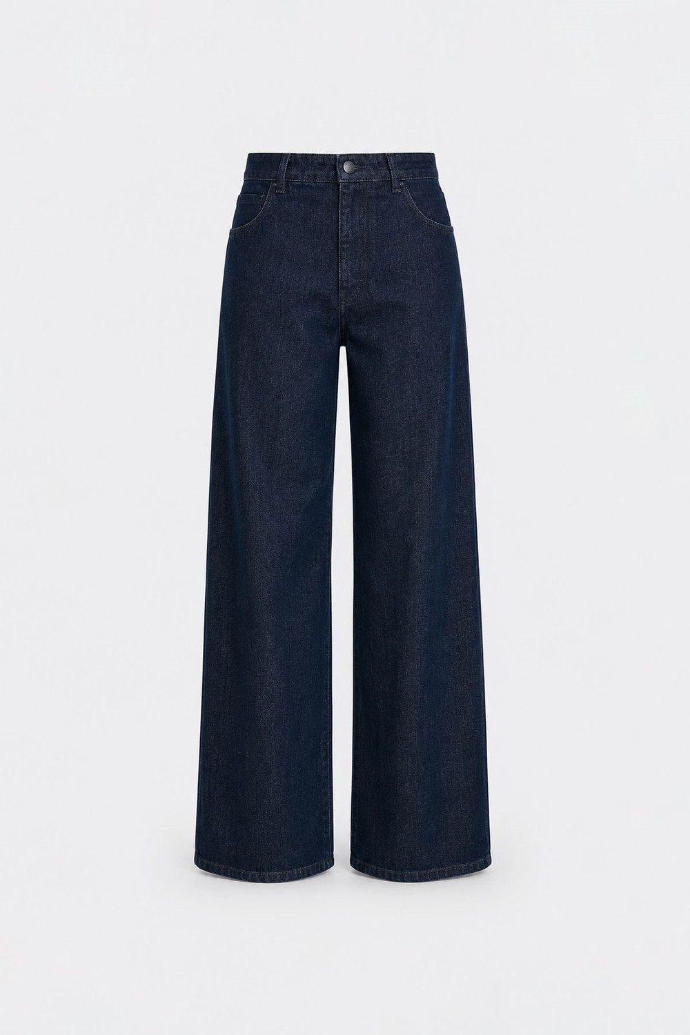 Suud Collection Mavi 88 Wide Leg Jean Kadın Geniş Kesim Pamuklu Denim Düz Desenli 40 Beden görsel 4