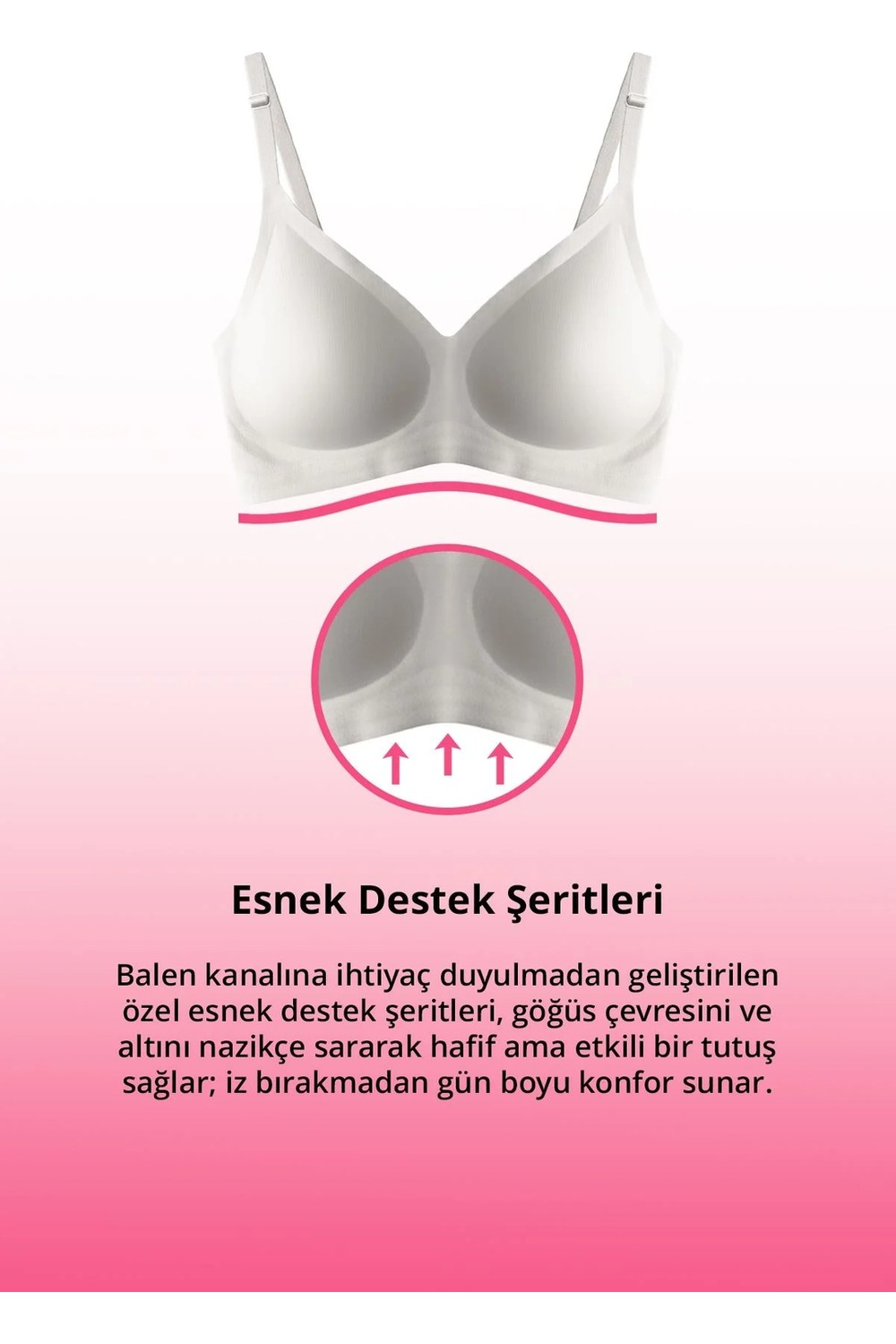 Cottonhill Seamless Bra - Pure | Lazer Kesim Dikişsiz Ayarlanabilir Askılı Balensiz Kadın Sütyen 3'lü Paket görsel 4