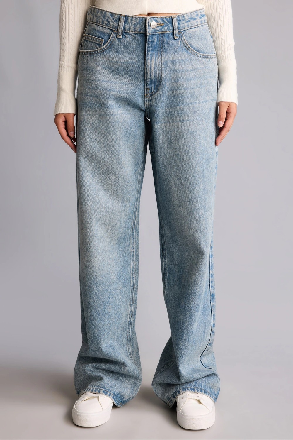 DeFacto Yüksek Bel 90's Wide Leg Jean Pantolon H6947AX26AU görsel 3