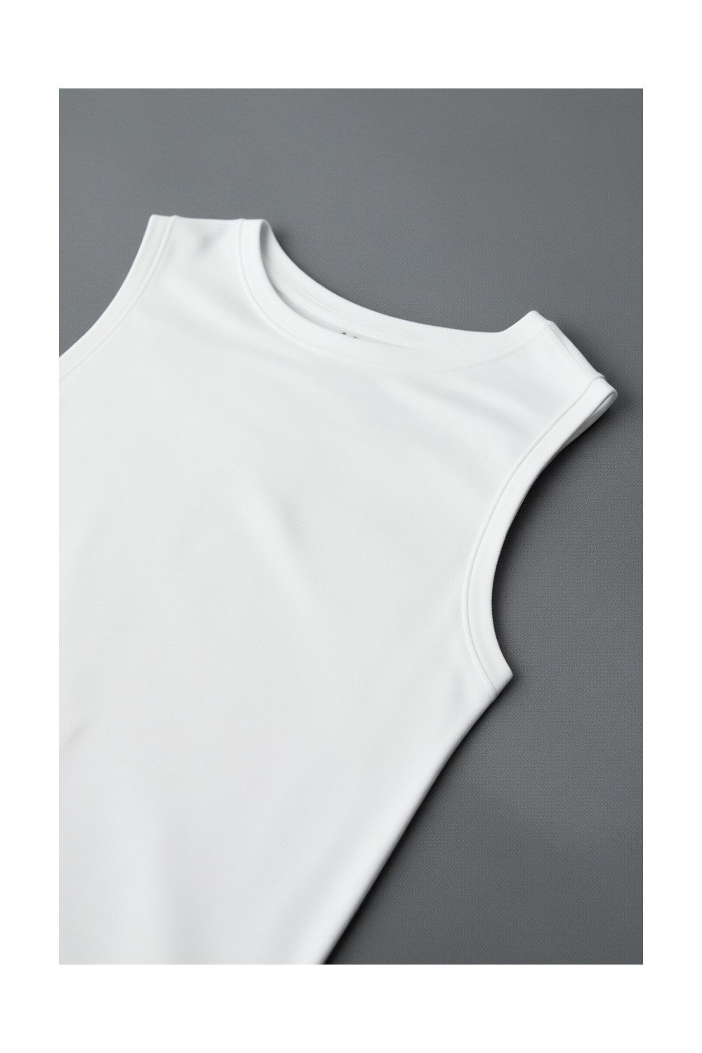 Tommy Life Gri Melanj Slim Fit Basic O Yaka Sıfır Kol Kadın Atlet - 97313 görsel 5