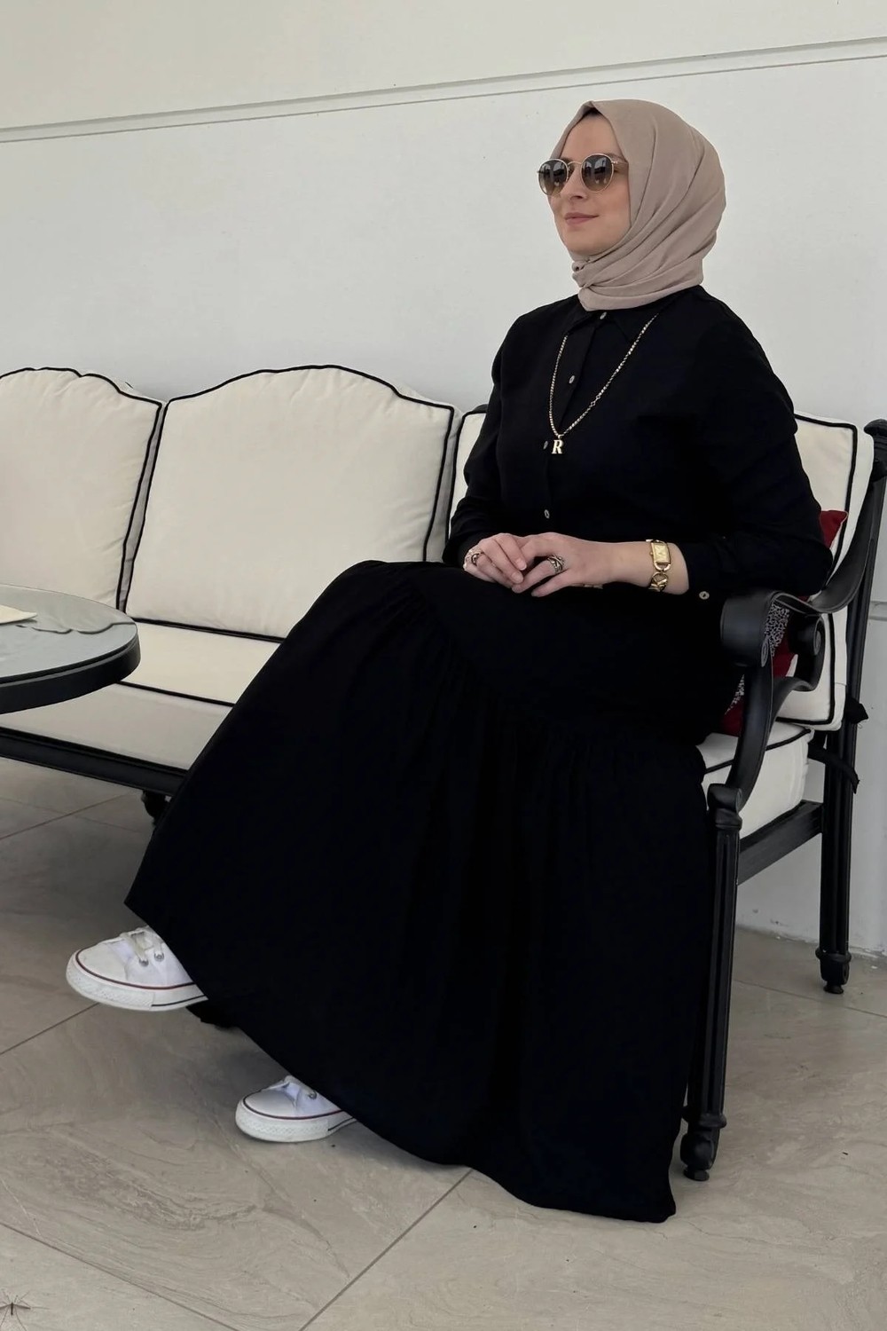 Rabia Şamlı Süreyya Gömlek Elbise Siyah görsel 2
