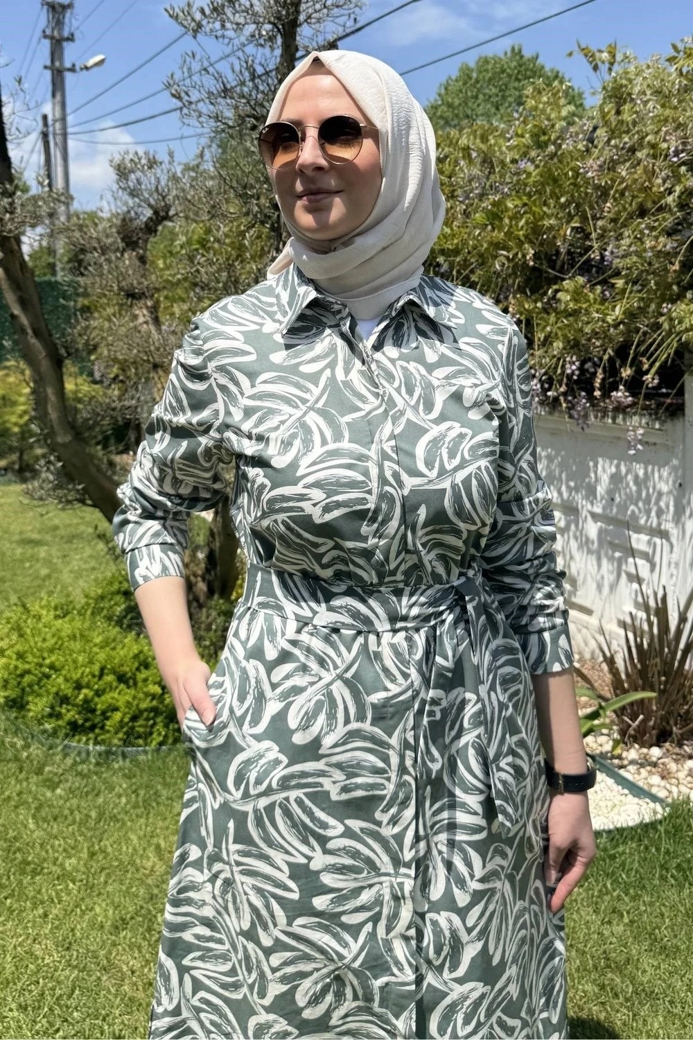 Rabia Şamlı Doğa Yeşil Tunik görsel 2