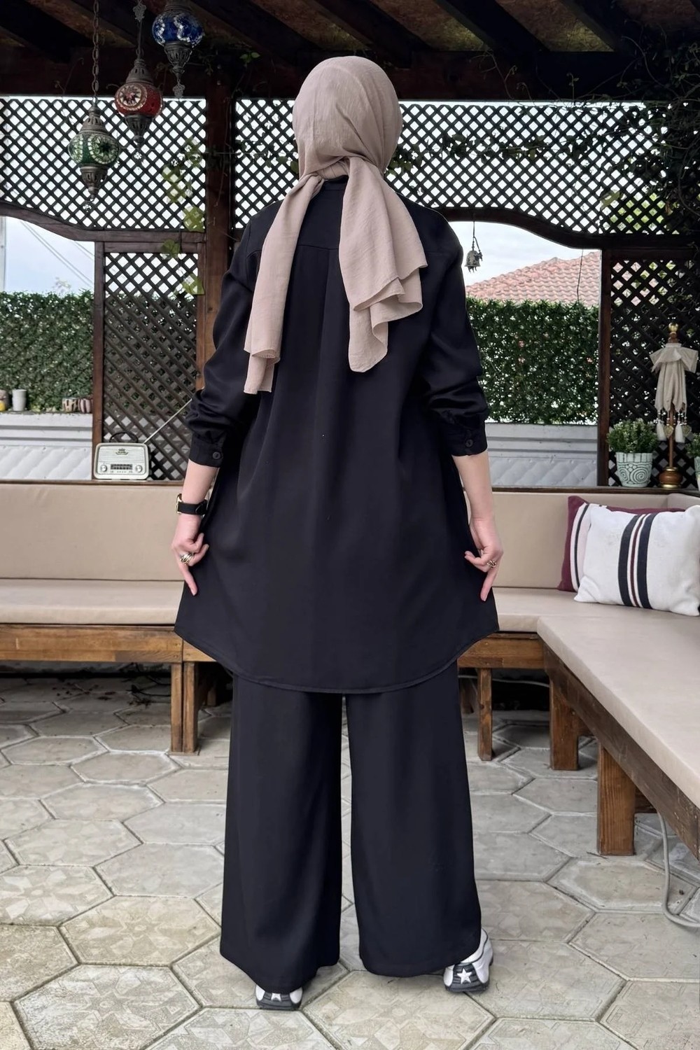 Rabia Şamlı Ezgi Pantolonlu Takım Siyah görsel 6