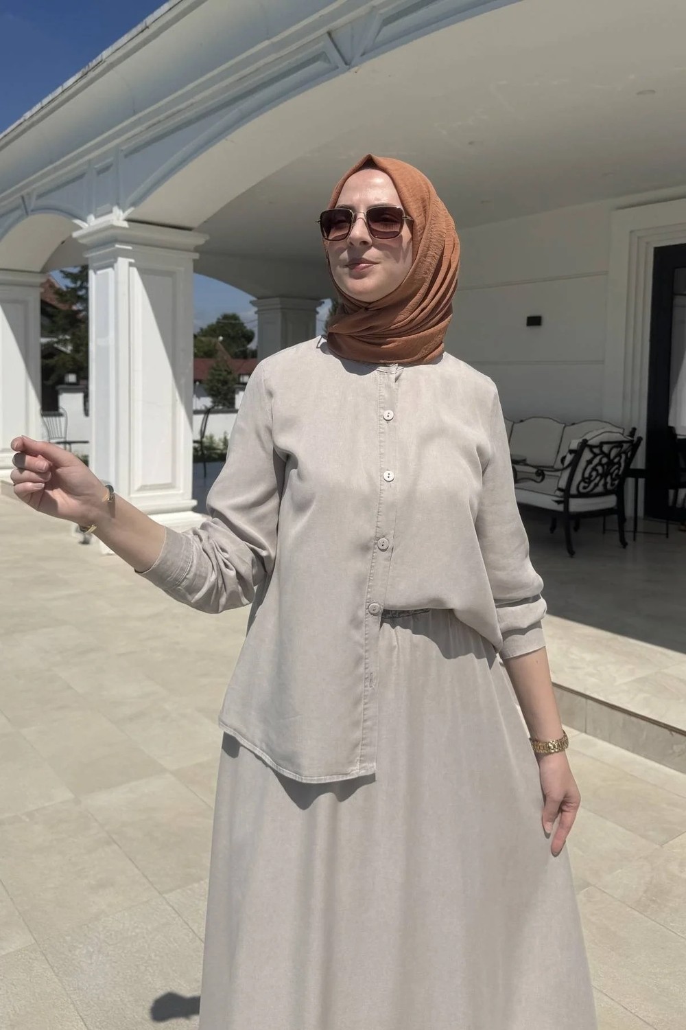 Rabia Şamlı Lavin Etekli Takım Taş görsel 4
