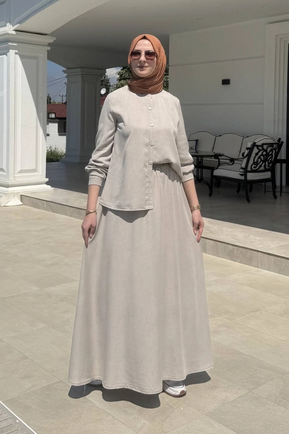 Rabia Şamlı Lavin Etekli Takım Taş görsel 5