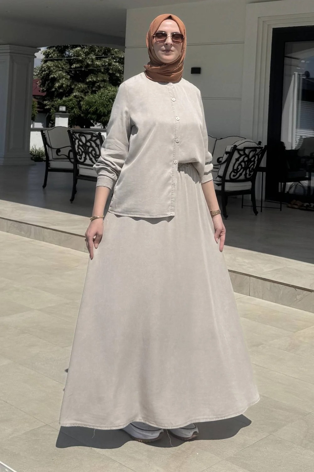 Rabia Şamlı Lavin Etekli Takım Taş görsel 6