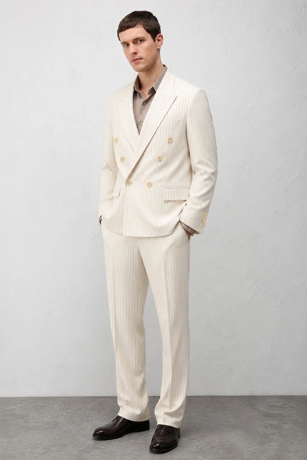 Antioch Relaxed Fit Çizgili Erkek Takım Elbise