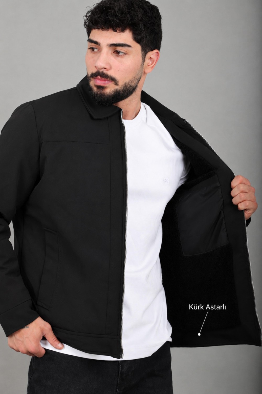 Stil Kombin Içi Kürklü Yakalı Orta Kışlık Mont Pldp 3033-M_50511 görsel 2
