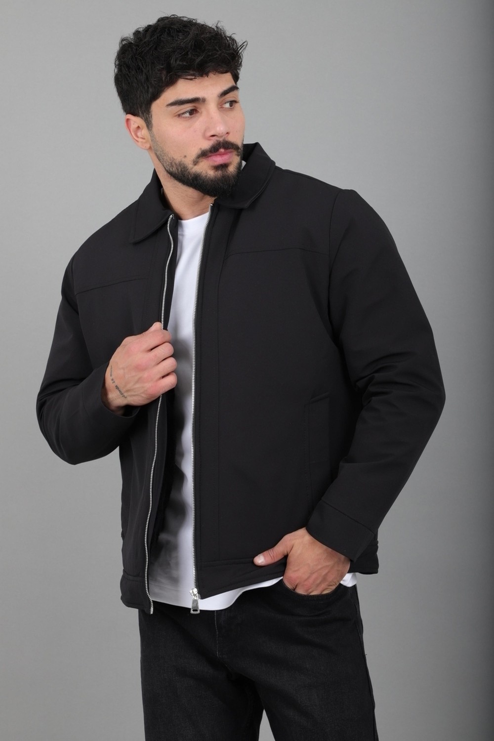 Stil Kombin Içi Kürklü Yakalı Orta Kışlık Mont Pldp 3033-M_50511 görsel 3
