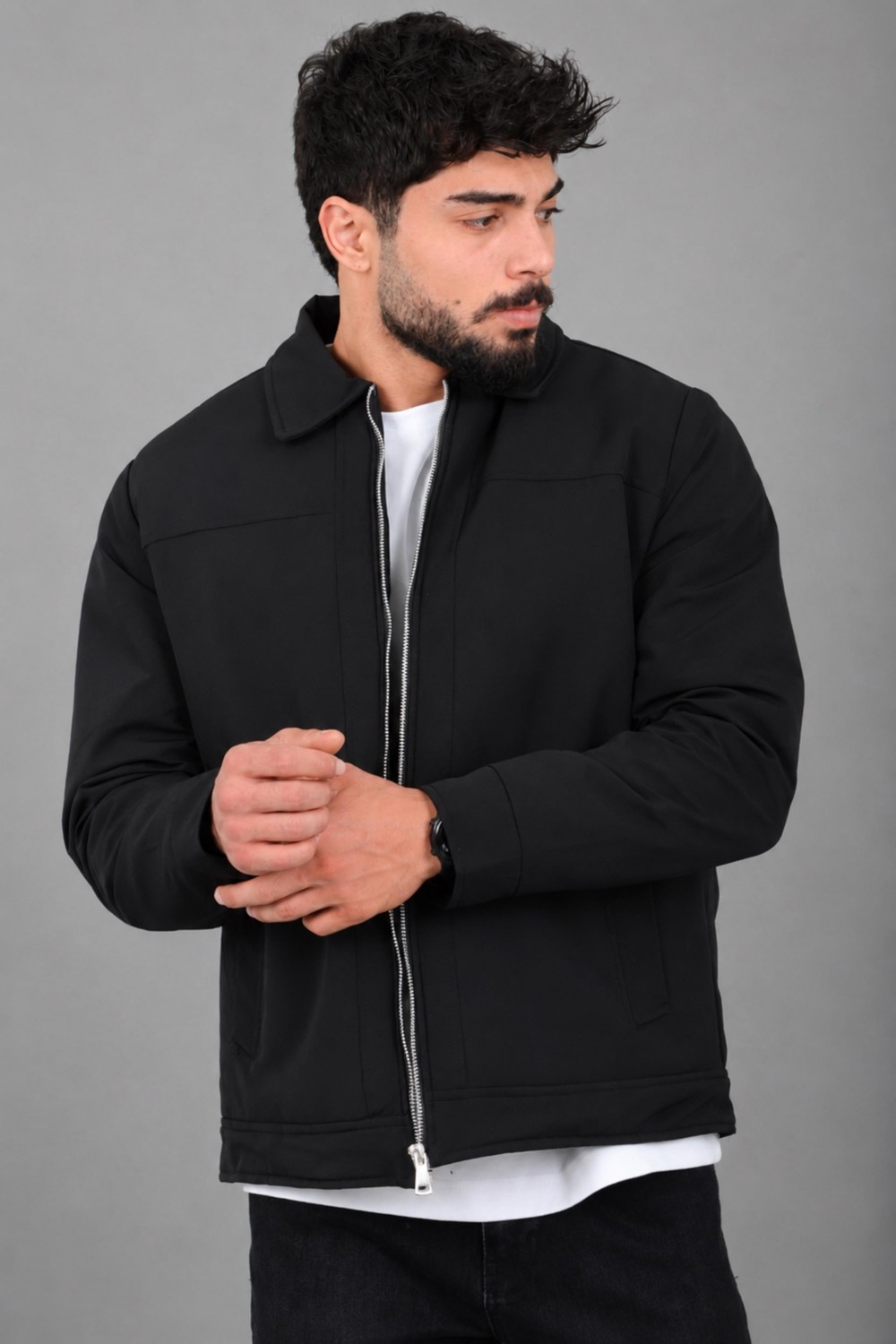 Stil Kombin Içi Kürklü Yakalı Orta Kışlık Mont Pldp 3033-M_50511 görsel 6