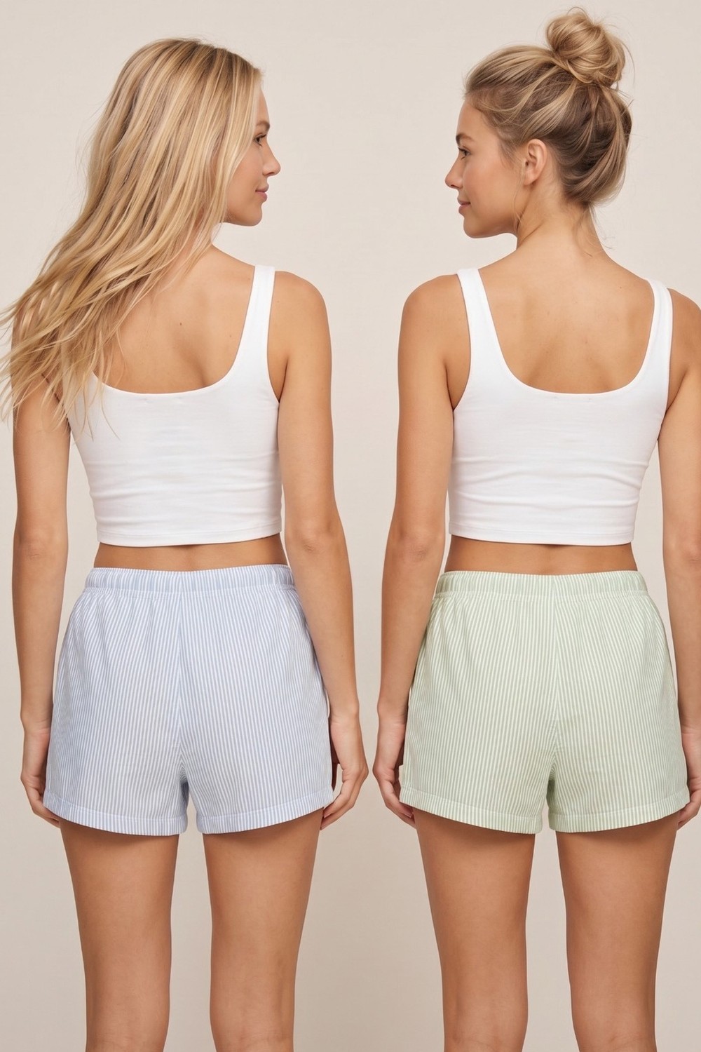 Siyah İnci 2\'li Mevsimlik Ince Örme Şortlu Pijama Altı 8064 görsel 7