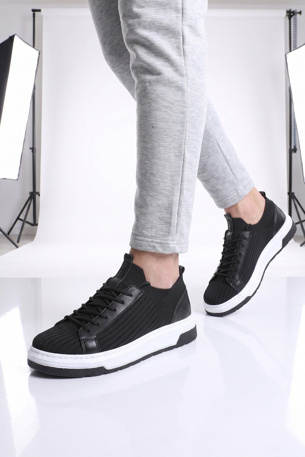 Sauron Erkek Spor Ayakkabı Örme Triko Nefes Alabilen Sneakers Pusped Tabanlı görsel 2