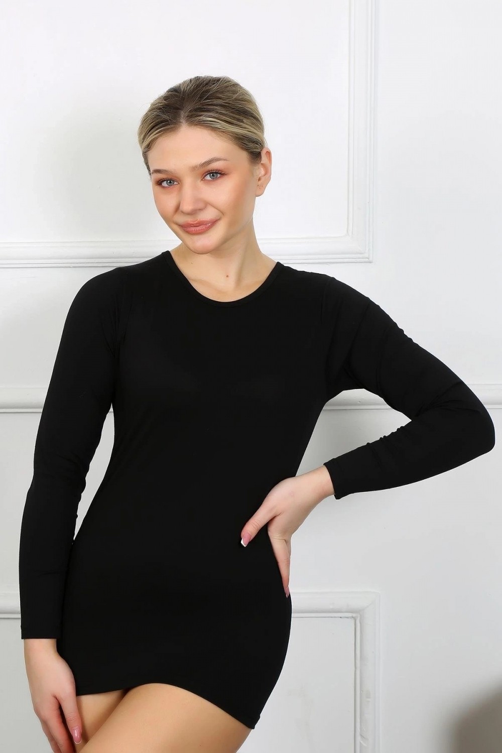 Hace Bazaar Marsilyan- Bayan Uzun Kol Body Beyaz görsel 2