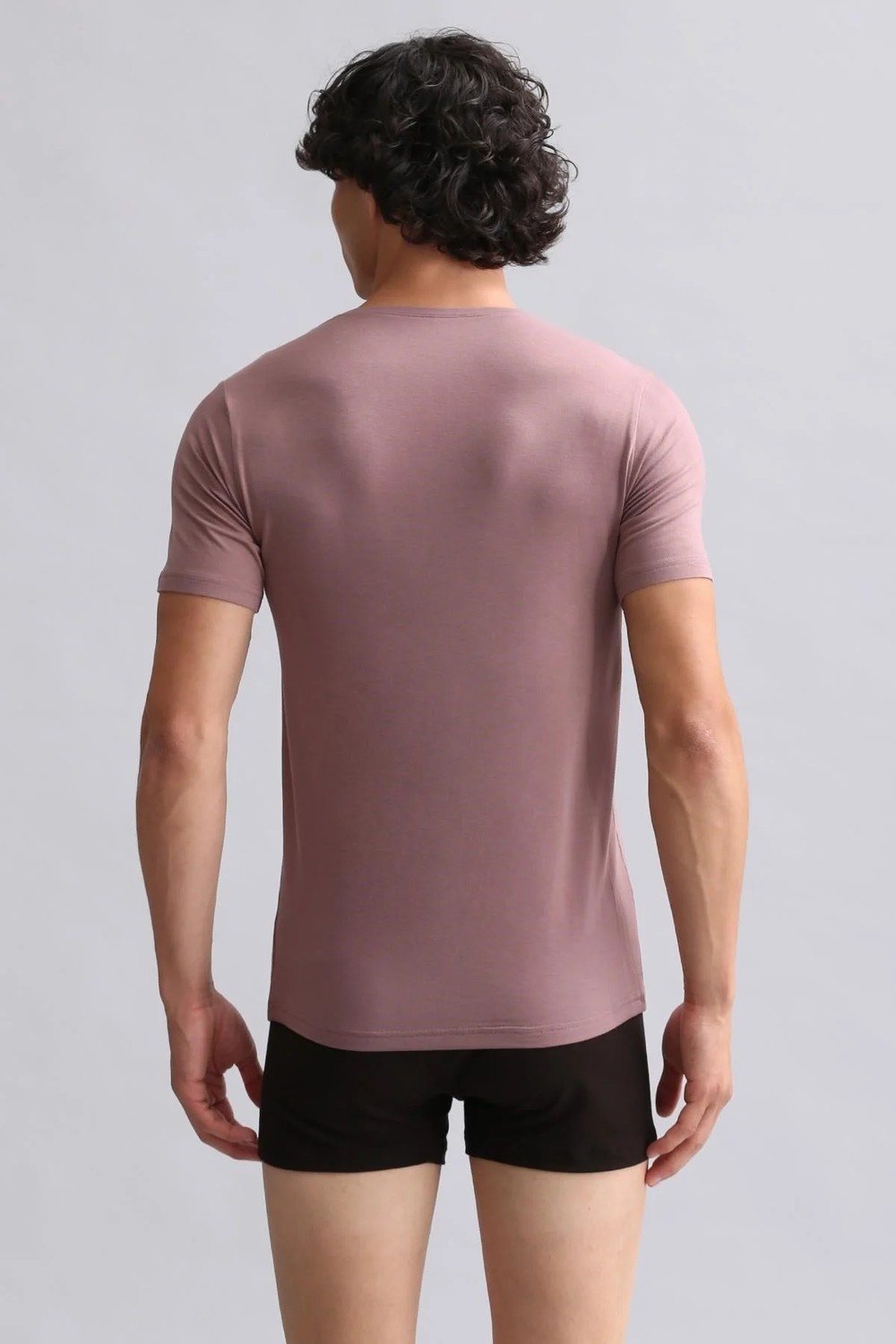 Mısırlı Modal By Tencel Hercules Slim Fit V Yaka Fanila / T-Shirt Bordo görsel 8