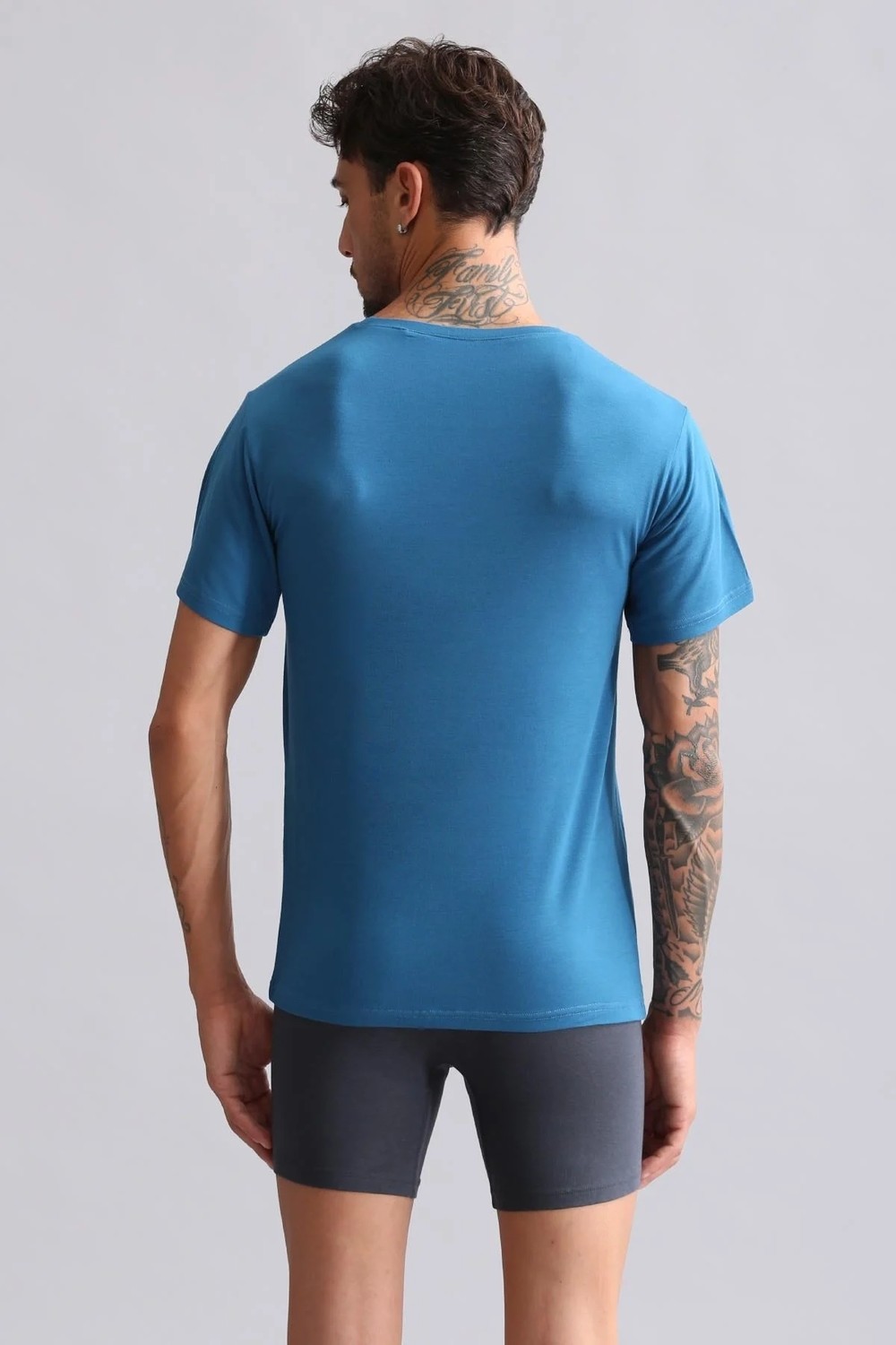 Mısırlı Modal By Tencel Hercules Slim Fit Bisiklet Yaka Fanila / T-Shirt Lacivert görsel 4