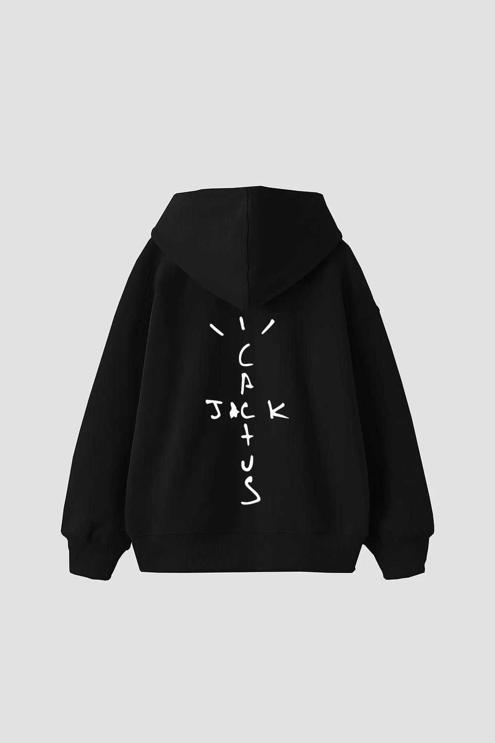 Tarzsokak Cactus Jack Sırt Baskılı Oversize Unisex Siyah