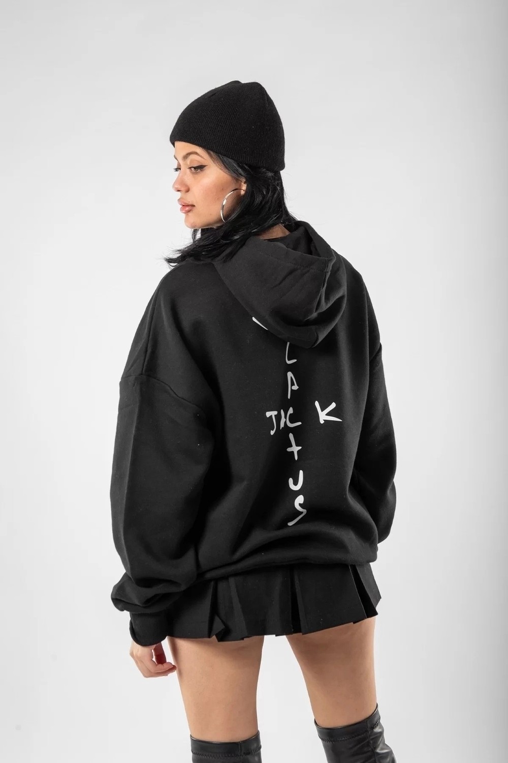 Tarzsokak Cactus Jack Sırt Baskılı Oversize Unisex Siyah görsel 4