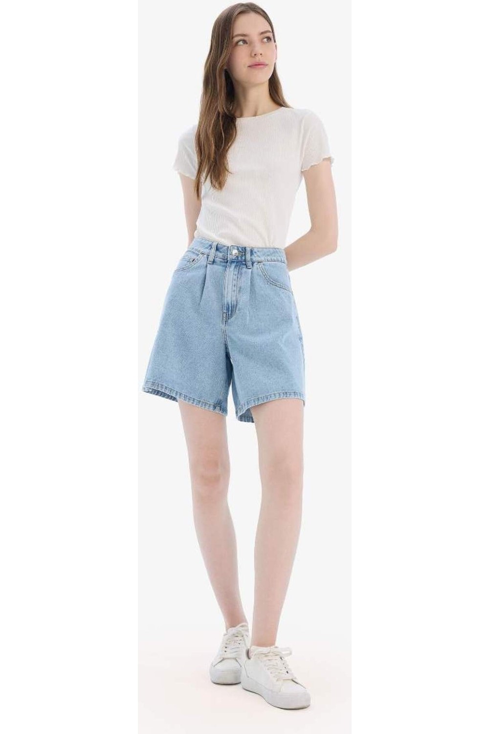DeFacto Fitted Fitilli Kaşkorse Tişört K7064AZ26SP görsel 7