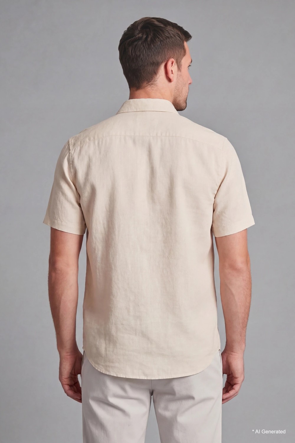 DeFacto %100 Pamuk Regular Fit Polo Yaka Kısa Kollu Kahverengi Gömlek D7551AX26SP görsel 8