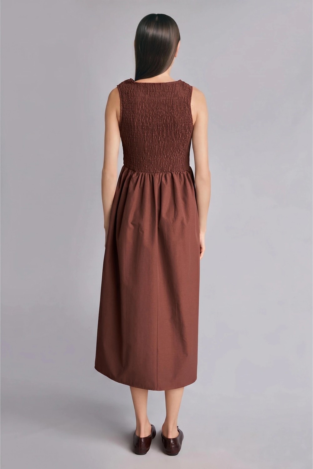 DeFacto Bisiklet Yaka Cotton Kolsuz Midi Yeşil Elbise H8429AX26SM görsel 5
