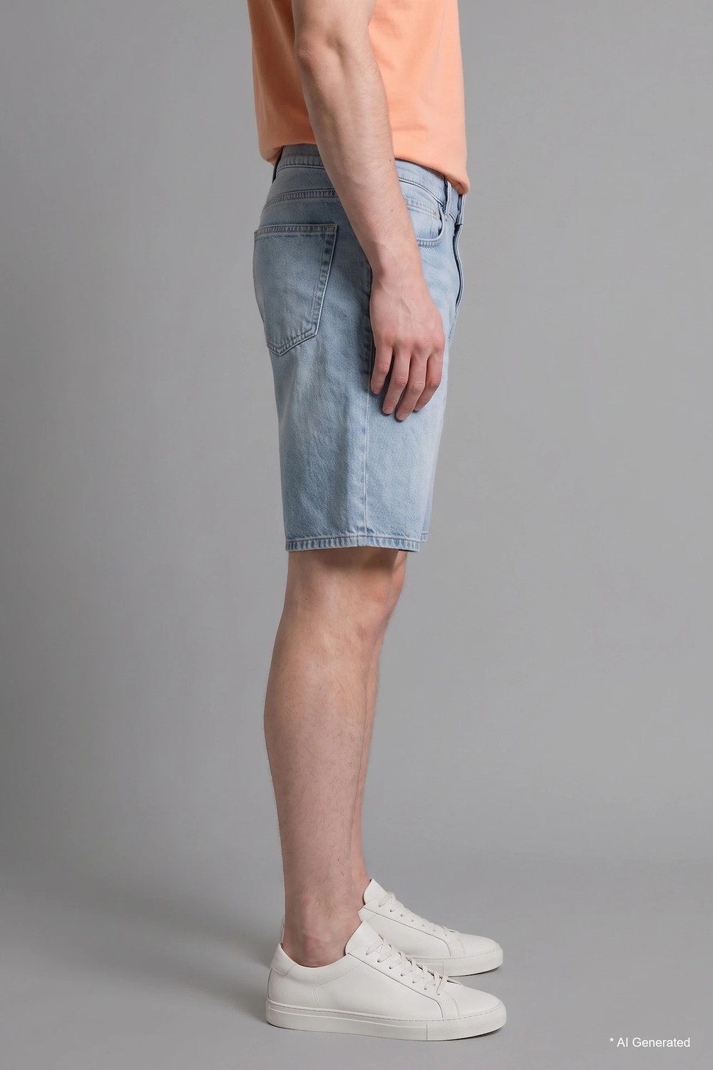 DeFacto %100 Pamuk Straight Fit Jean Bermuda Şort I3388AX26HS görsel 2
