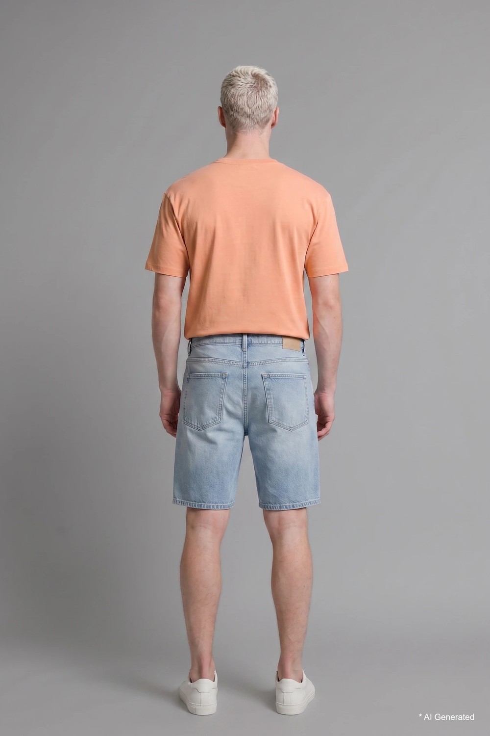 DeFacto %100 Pamuk Straight Fit Jean Bermuda Şort I3388AX26HS görsel 3