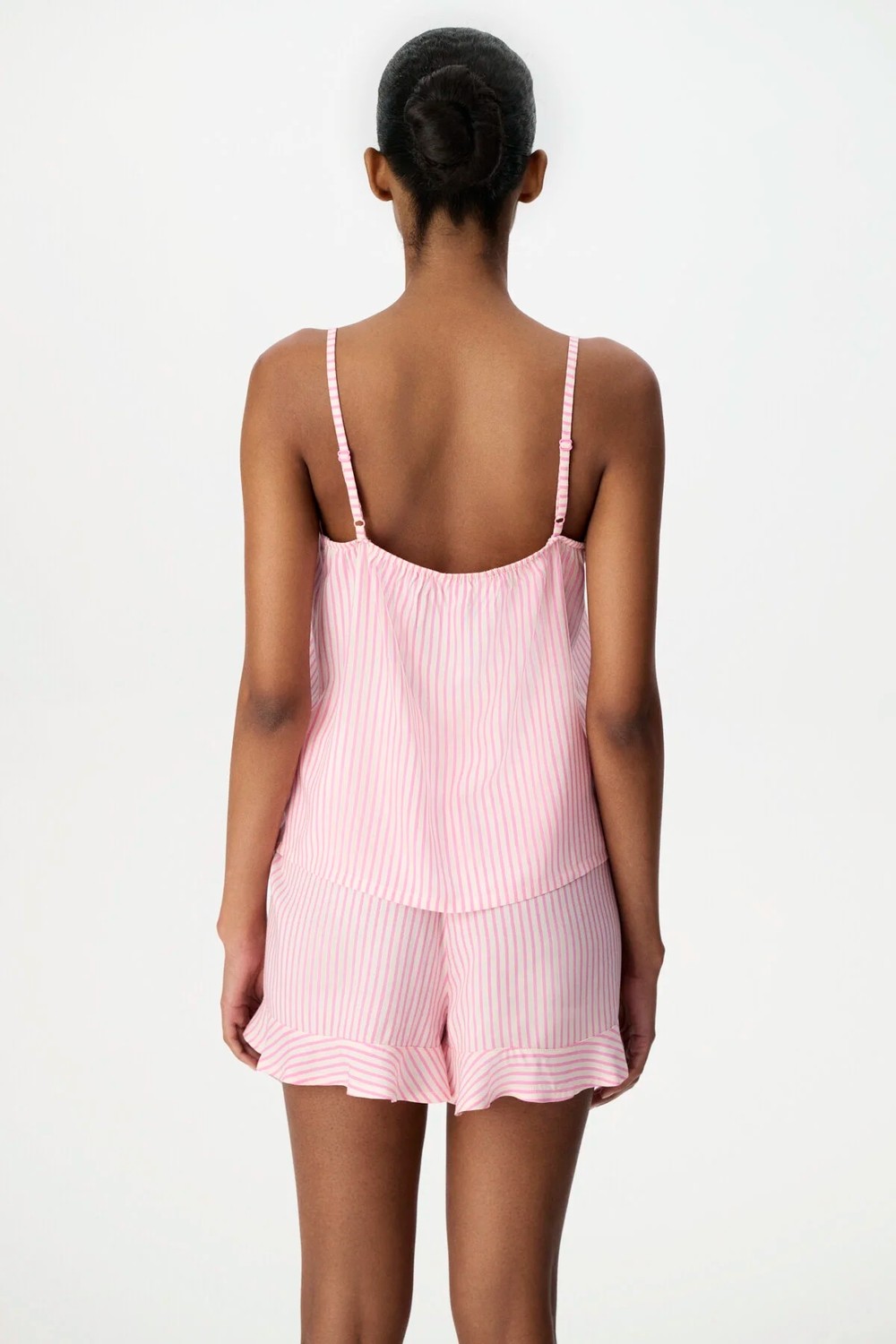 Penti Pembe Çizgili Şort Pijama Takımı görsel 4