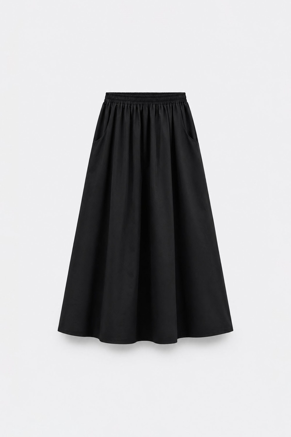 Suud Collection Ekru Day Poplin Kloş Etek görsel 4