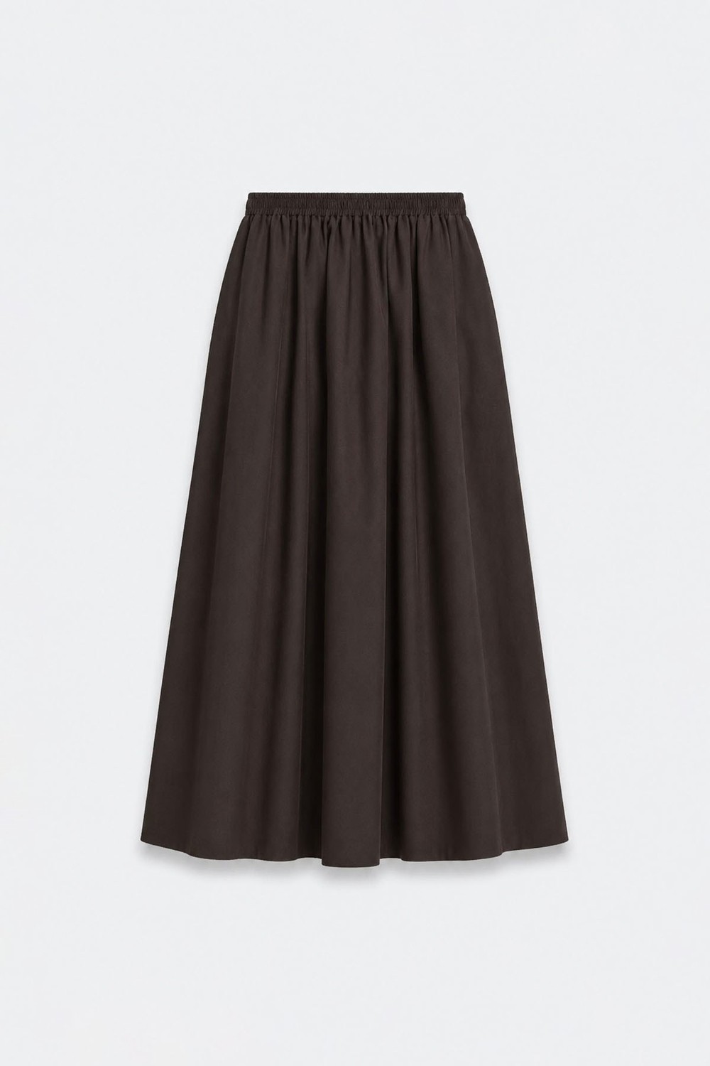 Suud Collection Ekru Day Poplin Kloş Etek görsel 3