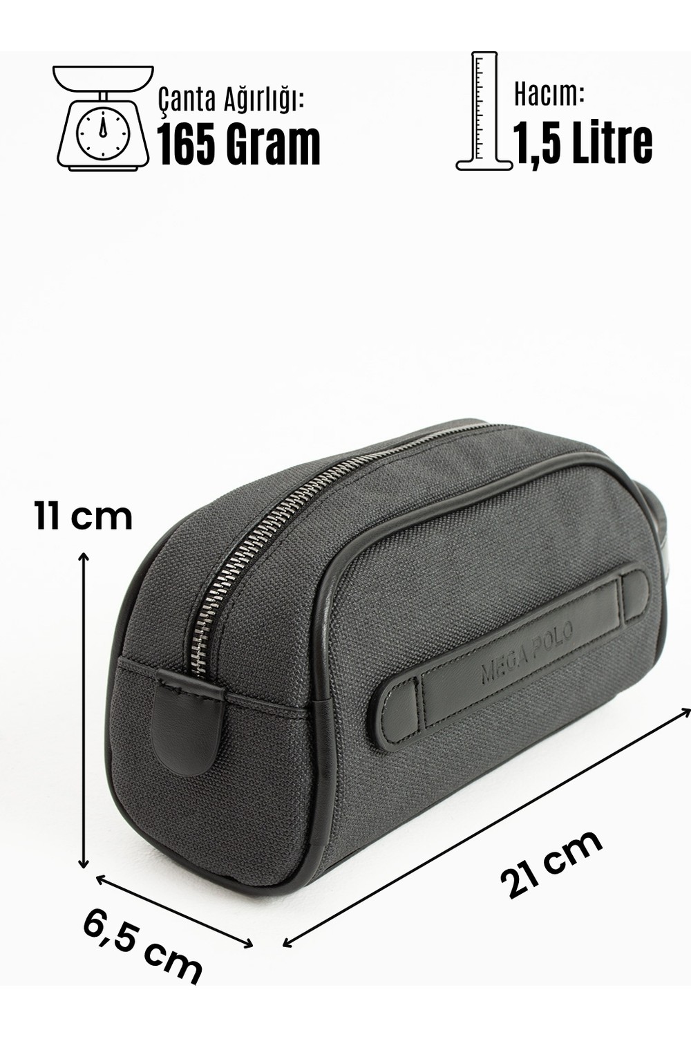 MEGA 433 Erkek El Portföyü El Çantası Clutch Çanta Traş Çantası görsel 7