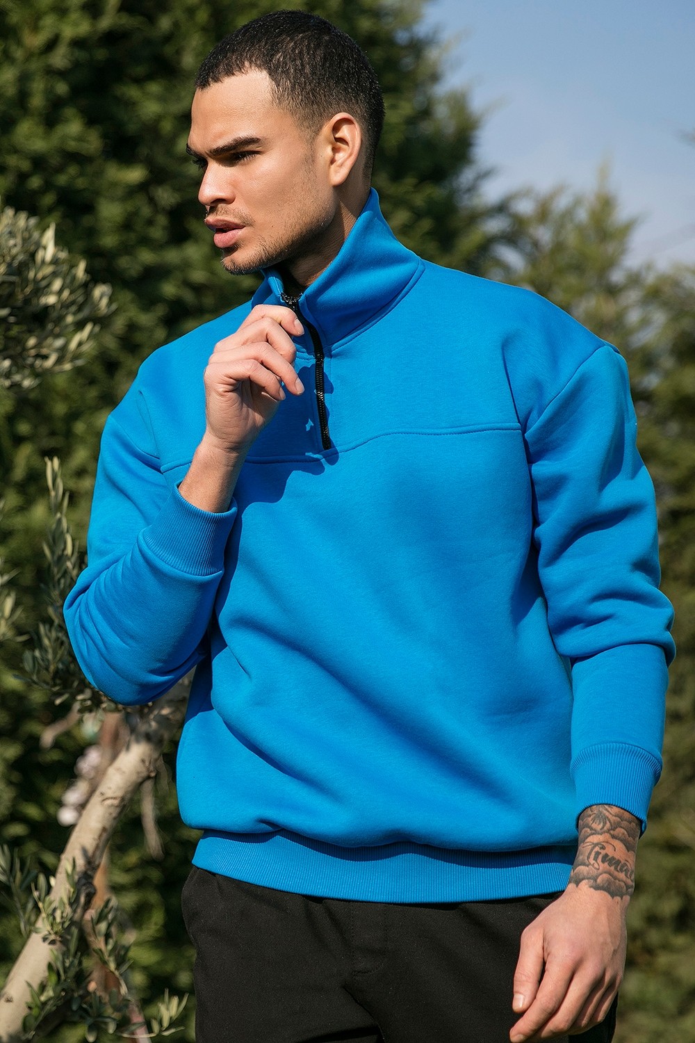 Buratti Regular Fit Pamuklu Içi Tüylü Yumuşak Şardonlu Kışlık Sweat Erkek Sweat 59053431 görsel 2