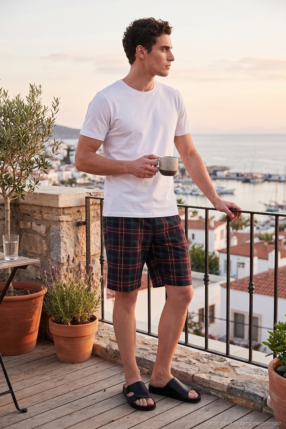 Buratti Pamuklu Regular Fit Bağlamalı Cepli Pijama Şort Erkek Şort 6574004