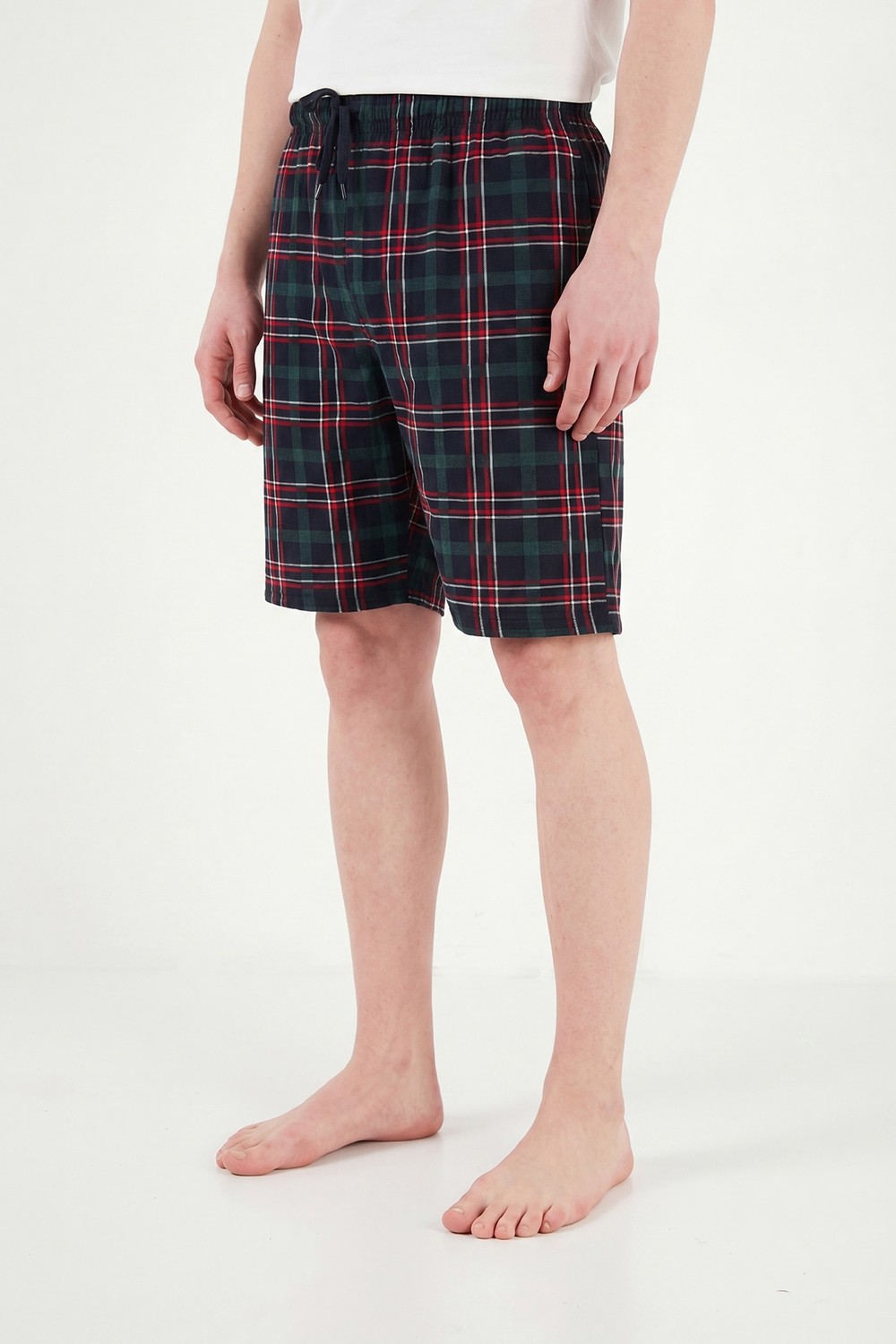 Buratti Pamuklu Regular Fit Bağlamalı Cepli Pijama Şort Erkek Şort 6574004 görsel 4