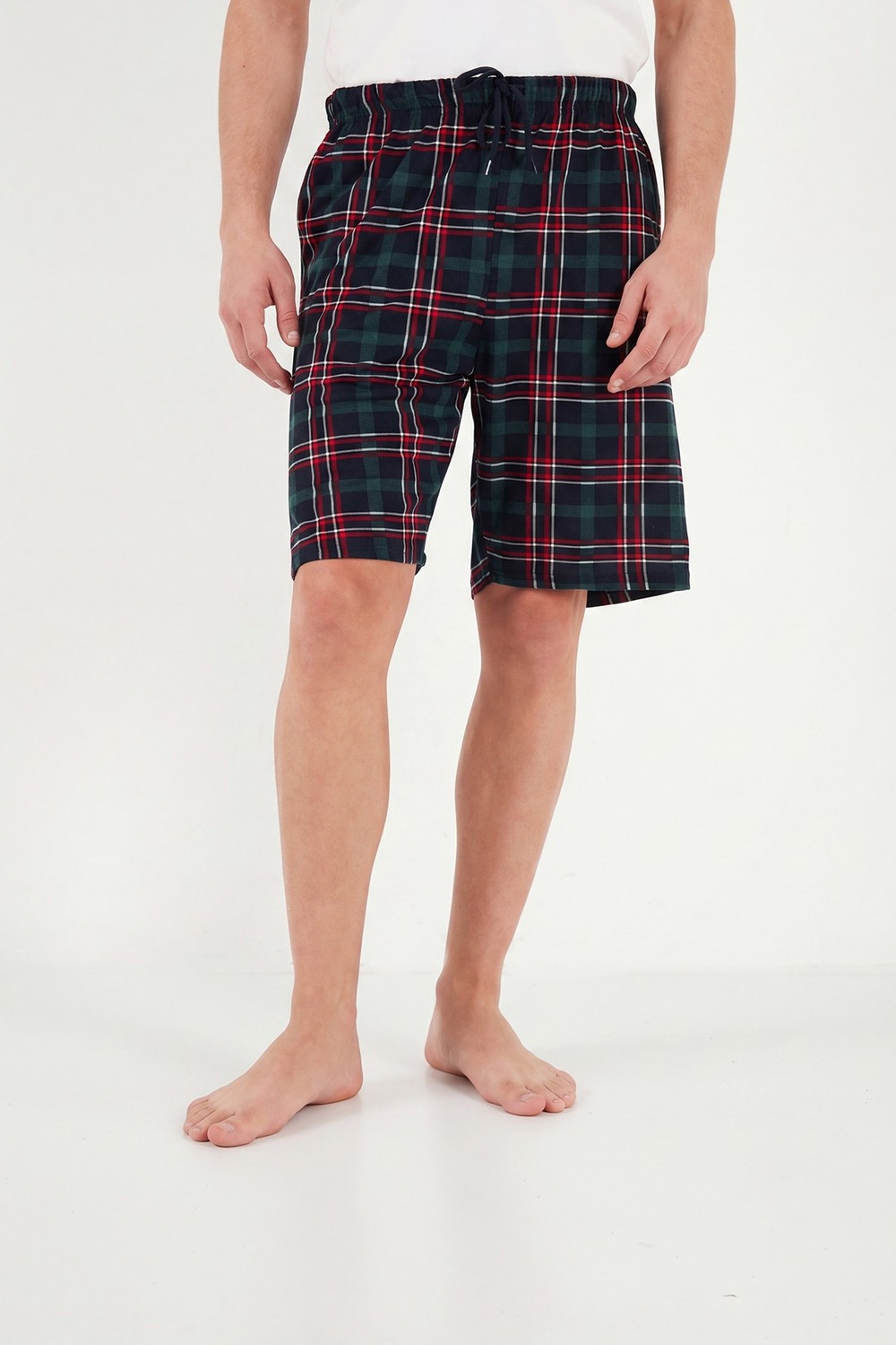 Buratti Pamuklu Regular Fit Bağlamalı Cepli Pijama Şort Erkek Şort 6574004 görsel 5