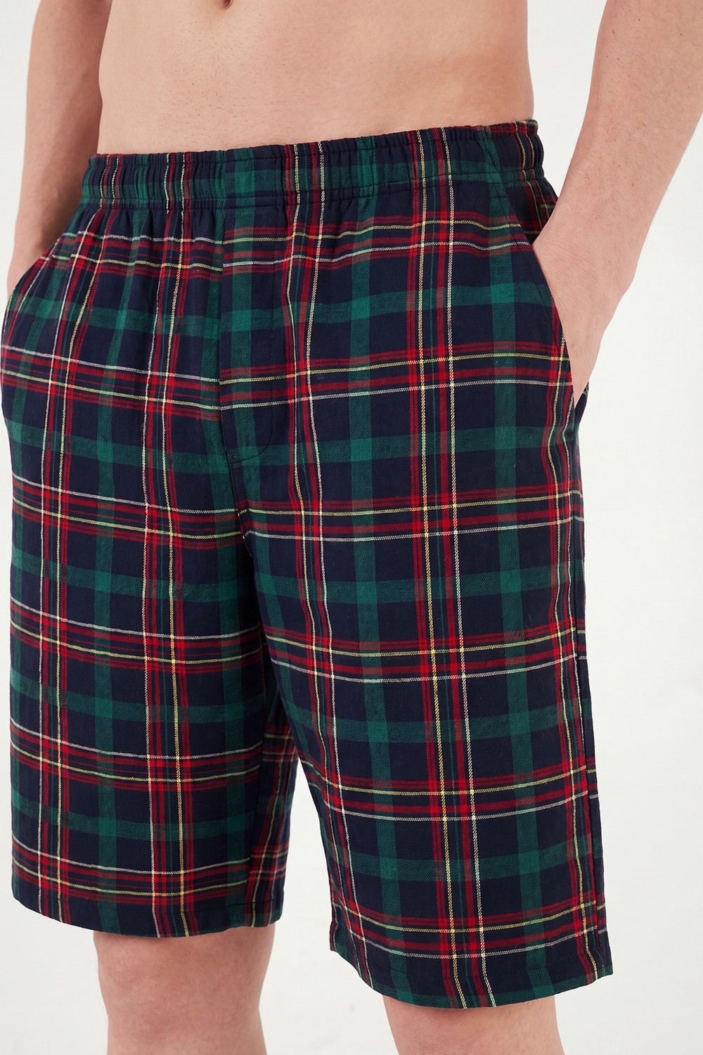Buratti Pamuklu Regular Fit Bağlamalı Cepli Pijama Şort Erkek Şort 6574004 görsel 6