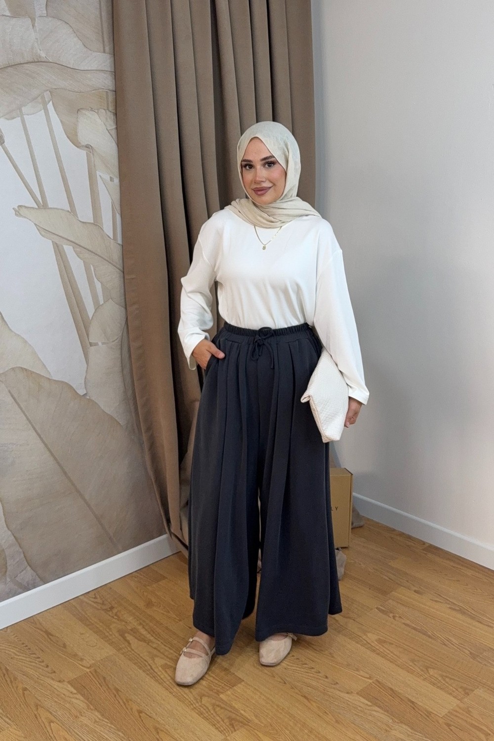 Salisburys Molly Nelly Kadın Salaş Bol Paça Pantolon görsel 3
