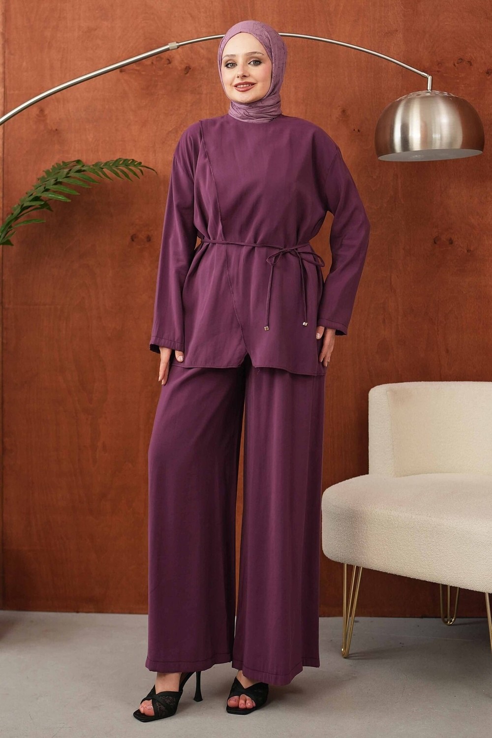 Salisburys Molly Nelly Kadın Önü Parçalı Pantolon Takım görsel 7