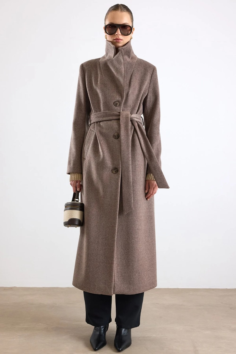 Olcay Mono Kapama Exclusive Uzun Kaban Latte 3175