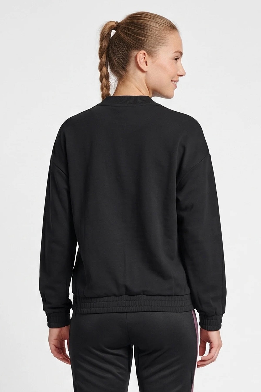 Hummel Astride Fermuarlı Siyah Kadın Sweatshirt 922543-2001 görsel 2