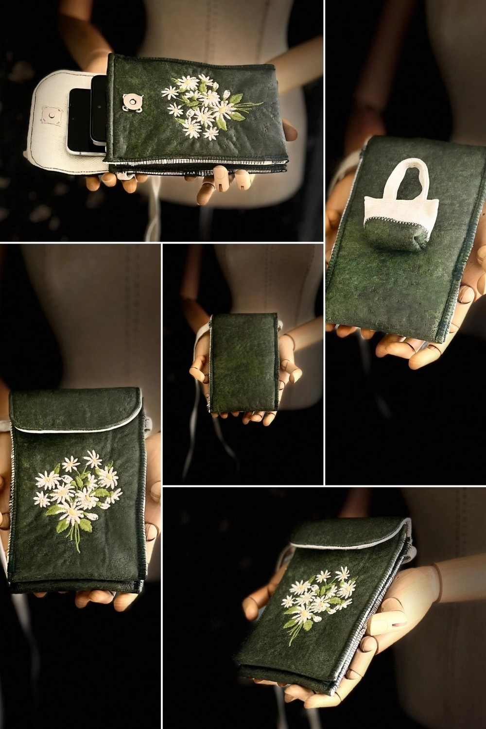 Ggart Handmade Meadov Nakış Işlemeli Telefonluk, Telefon Çantası V35