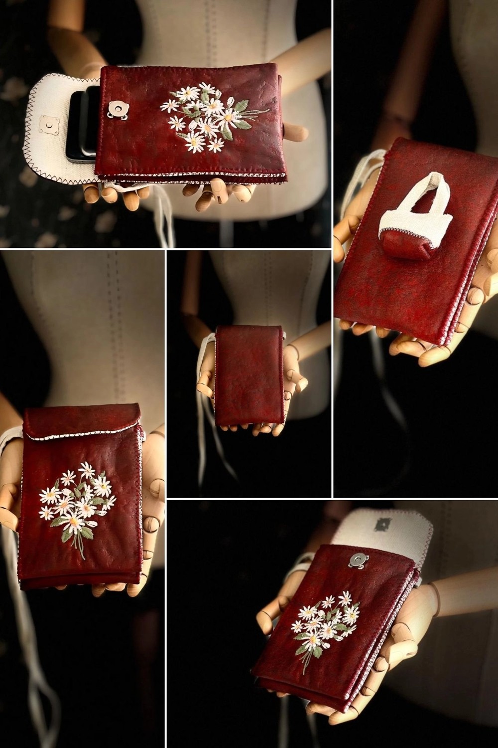 Ggart Handmade Meadov Nakış Işlemeli Telefonluk, Telefon Çantası V10 görsel 7
