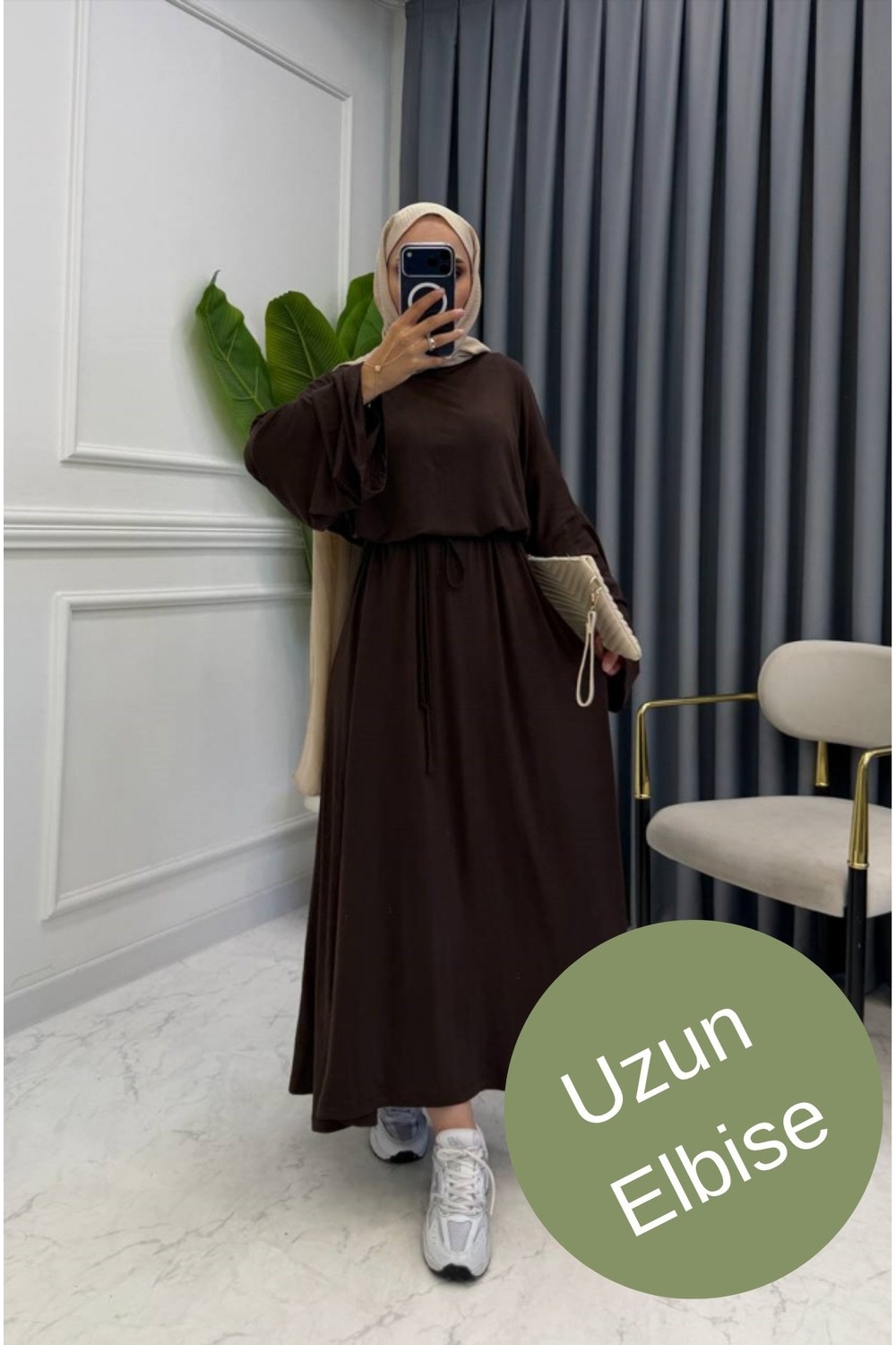 Salisburys Kadın Rahat Penye Tesettür Etekli Takım görsel 5