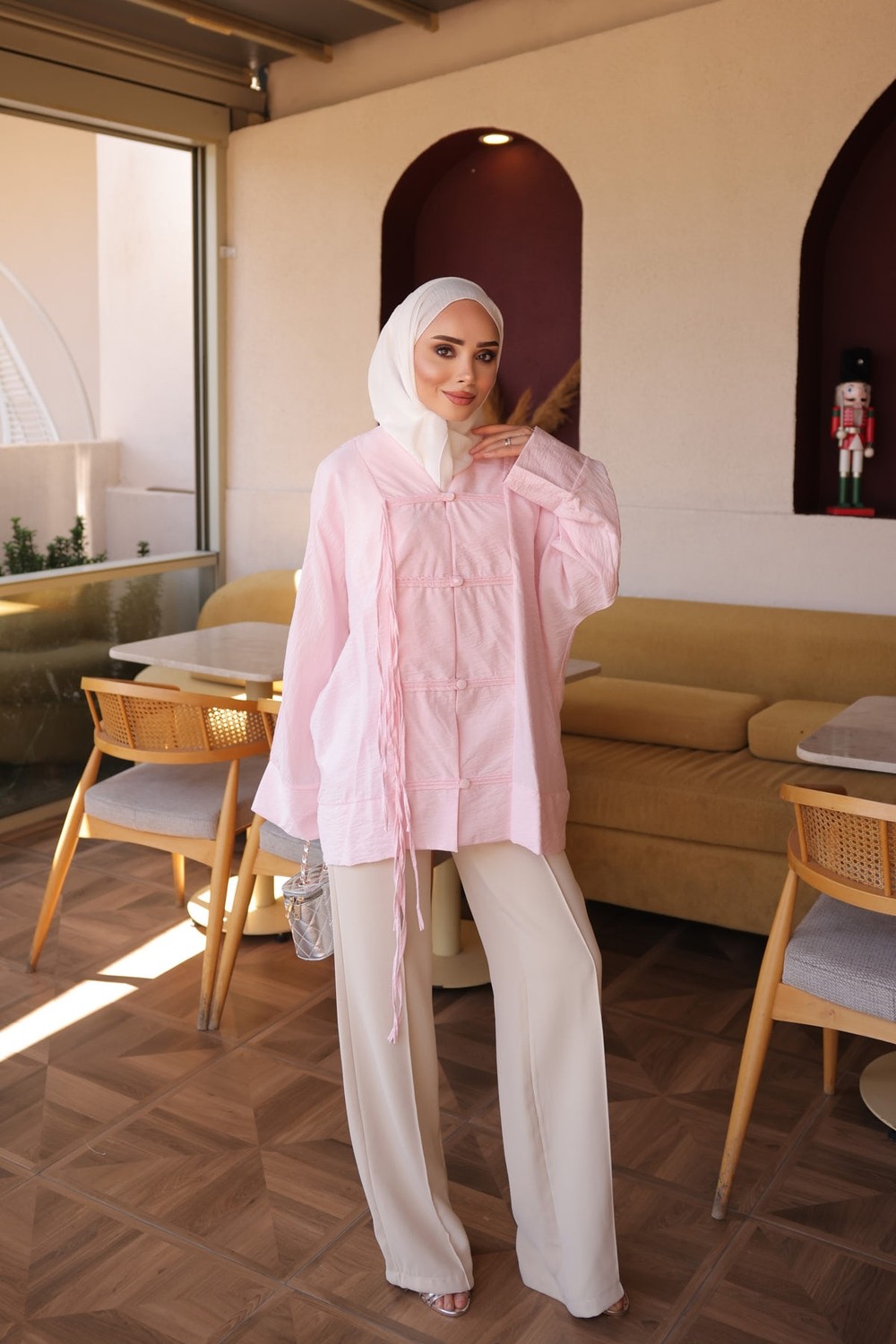 İmaj Butik Bebe Mavi Ip Detaylı Biritli Gömlek görsel 7