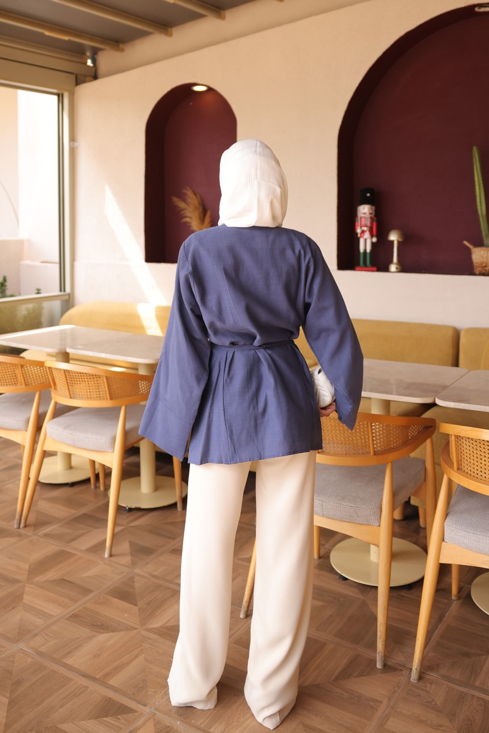 İmaj Butik Taş Ön Bağlamalı Kimono görsel 5