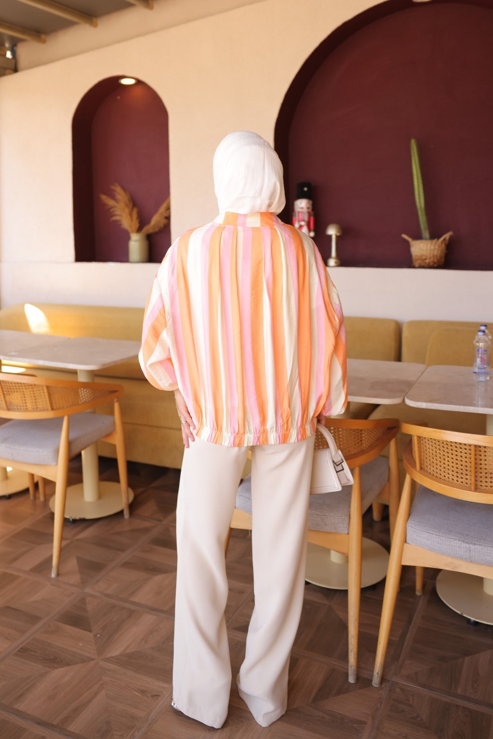 İmaj Butik Yeşil Fermuarlı Kol Lastikli Ceket görsel 5