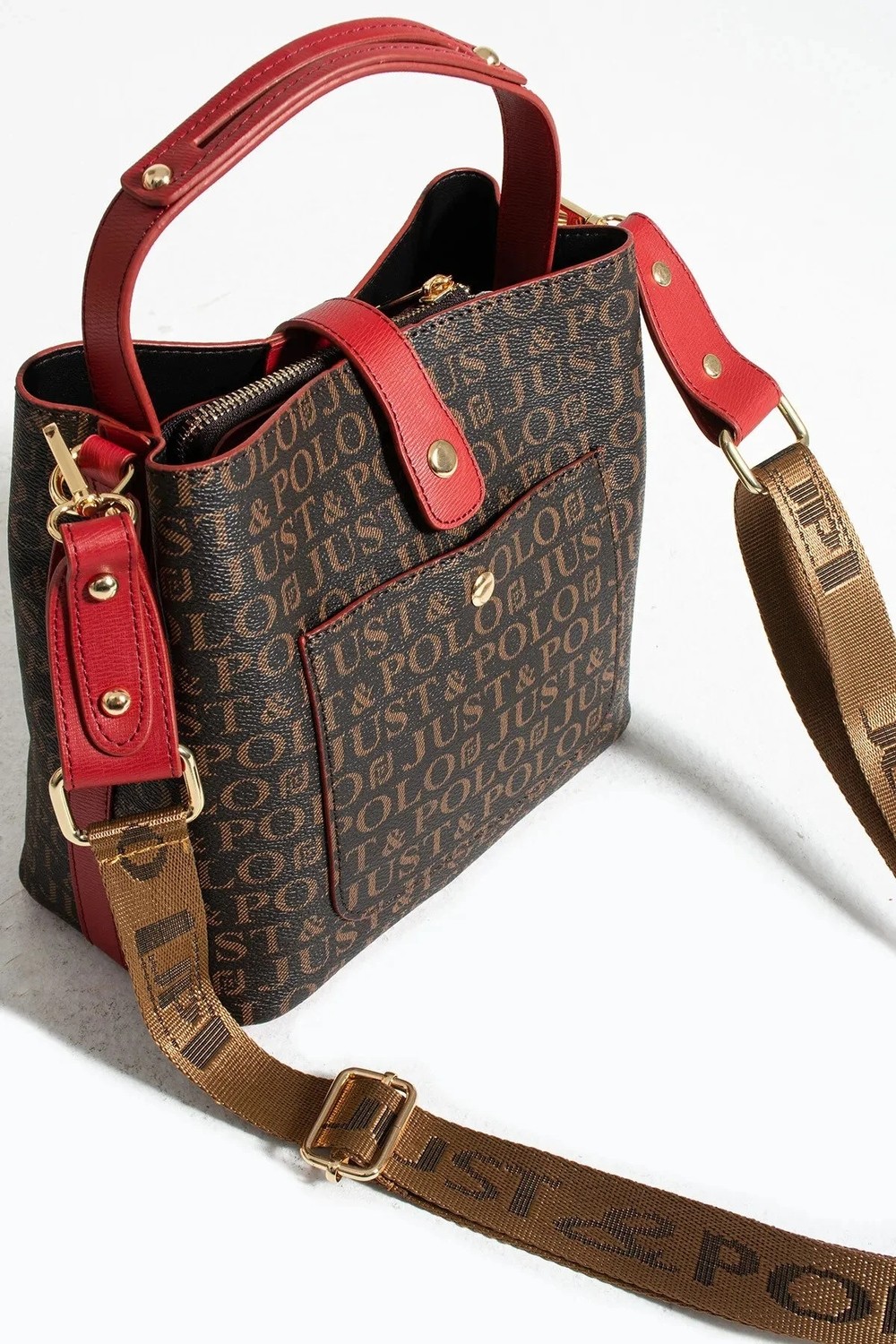 Just Polo Kadın Orta Boy Su Geçirmez Günlük Şık El ve Omuz Çantası Ebat 23 x 18 cm Shoulder Bag görsel 4
